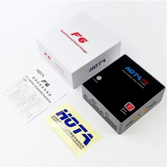 HOTA F6 QUAD-CHANNEL SMART Charger 10000W 4*15A for LiIon NiMH Battery With USB Type-C Charging DIY